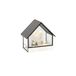 Konstsmide LED glazen huis met houten voet "Xmas"