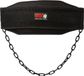 Gorilla Wear Nylon Dip Belt - Gewichtriem met 105cm Ketting - Dipriem voor Pull-ups & Dips - 100kg Belastbaar - Zwart
