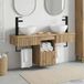 Maison Exclusive - Ensemble de 3 meubles de salle de bain, bois d'érable artisanal, dimensions : 40 x 41 x 56 cm