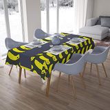 Bonamaison Tafelkleed, Anti-Mold, Sneldrogend, Waterdicht, 100% Polyester Tafellaken, Neon Geel, Rook, 140 x 200 Cm