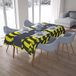 Bonamaison Tafelkleed, Anti-Mold, Sneldrogend, Waterdicht, 100% Polyester Tafellaken, Neon Geel, Rook, 140 x 200 Cm