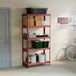 Home Vida 5 Tier Layer Plank Opslag Rekken Rack Heavy Duty Keuken Garage Rekken 875 Kgs Capaciteit, Groot, Rood