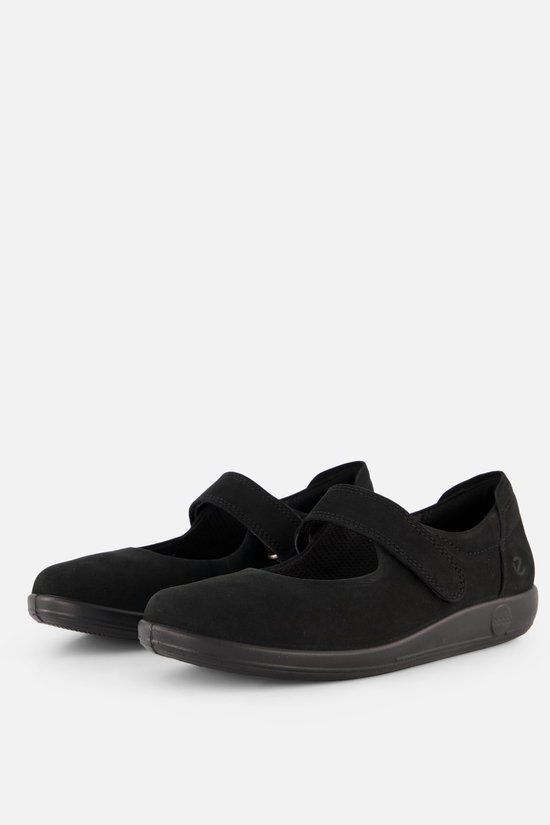 Ecco Soft 2.0 Mary-Jane - Zwart Nubuck - Maat 39