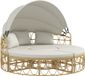 Outsunny Zonne-eiland - PE rotan - Polyester - Roomwit