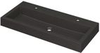 Wastafel INK Momento Wastafel Quartz met 2 Kraangaten - 1000x450x90 mm - Zwart