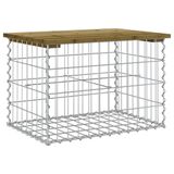 vidaXL Banc de jardin conception mur de soutènement 63x44x42 cm pin imprégné