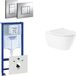GROHE QeramiQ Salina Toiletset - sans bride - réservoir encastré - cuvette suspendue - fermeture douce - plaque de commande verticale/horizontale - chrome