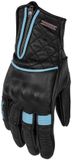 Rusty Stitches Lilly Dames Motorhandschoenen Zwart/blauw 2XL
