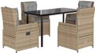 vidaXL Ensemble de jardin 5 pièces Poly rotin beige avec coussins