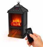 Avilia Elektrische tafelhaard met afstandsbediening, 1000 W, programmeerbare timer tot 12 uur en afstandsbediening, elegant en veelzijdig design dankzij zijn afmetingen 32 x 18,5 x 18,5 cm