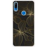 P Smart Z Golden flowers bedrukt siliconen hoesje
