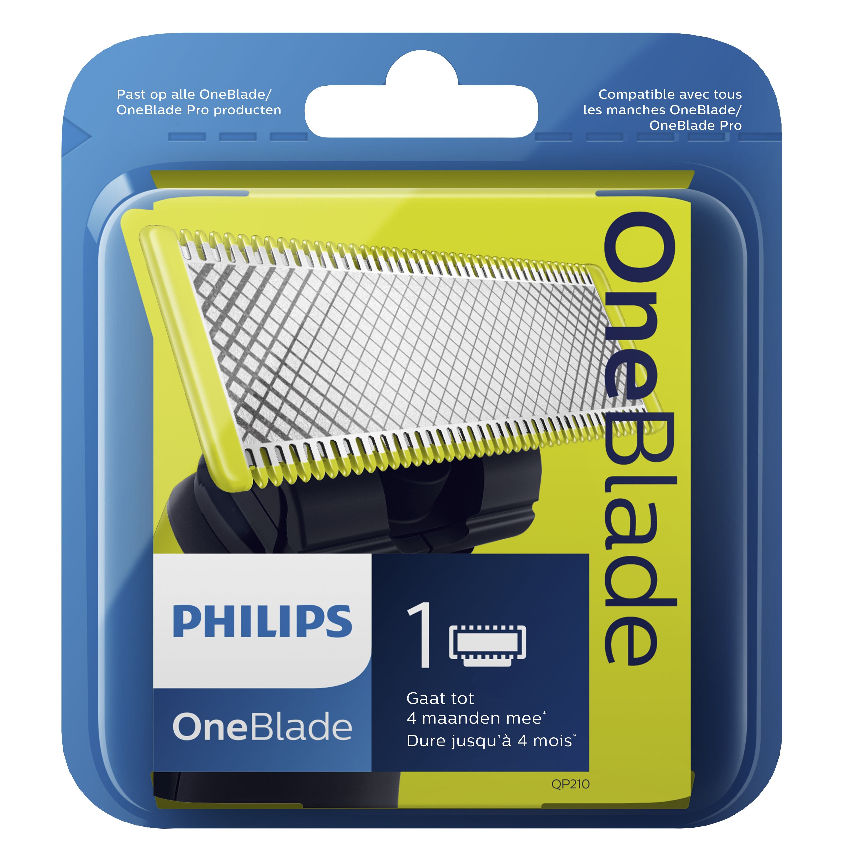 Philips Norelco OneBlade QP210/50 - Vervangmesje - Zwart/Groen
