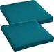 Hespéride 2x coussins de chaise - intérieur/extérieur - vert - 40 x 40 cm