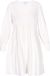 Usha WHITE LABEL Jurk 'Minimalistic' V-hals Lange Mouw A-lijn Polyester Wit