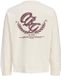 JACK & JONES JORFREDERIKSBERG BACK TEE LS CN SN Heren T-shirt Lange mouw Ronde hals Katoen XXL Antique White