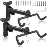 Merkloos Fietshouder - Fietsrek muur - 21 tot 30 cm - Metaal - Opvouwbaar - Set van 2