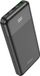 Hoco Powerbank 10.000 mAh - Mini Powerbank met PD 20W Snellader - USB-C en USB-A - Digitaal LED Display - Zwart