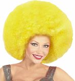 Finidi Pruik Afro Extra Groot Geel