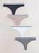 Next - Dames - Set van 4 katoenen strings met logo - Blauw