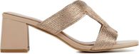 BiBi Lou Sandalen Dames Leer Blokhak 5 cm Rose Goud Maat 40