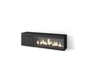 INNOVATION HOME FURNISH S.L. Meuble TV effet bois noir 158x35x45cm cheminée effet feu XXL