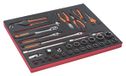 Bahco Foaminlay Fit&Go 3/3 avec douilles et accessoires 1/2" et pinces - 34 pièces - FF1A146