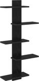 vidaXL Wandplank Zwart eiken 48,5 x 15 x 101 cm