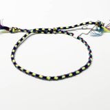 Wristin Tibetaanse armband gevlochten paars/groen/blauw