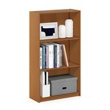Furinno Basic boekenkast met 3 vakken, opbergrek, gelaagd hout, lichte kersen, 23.5 x 55.2 x 100.3 cm