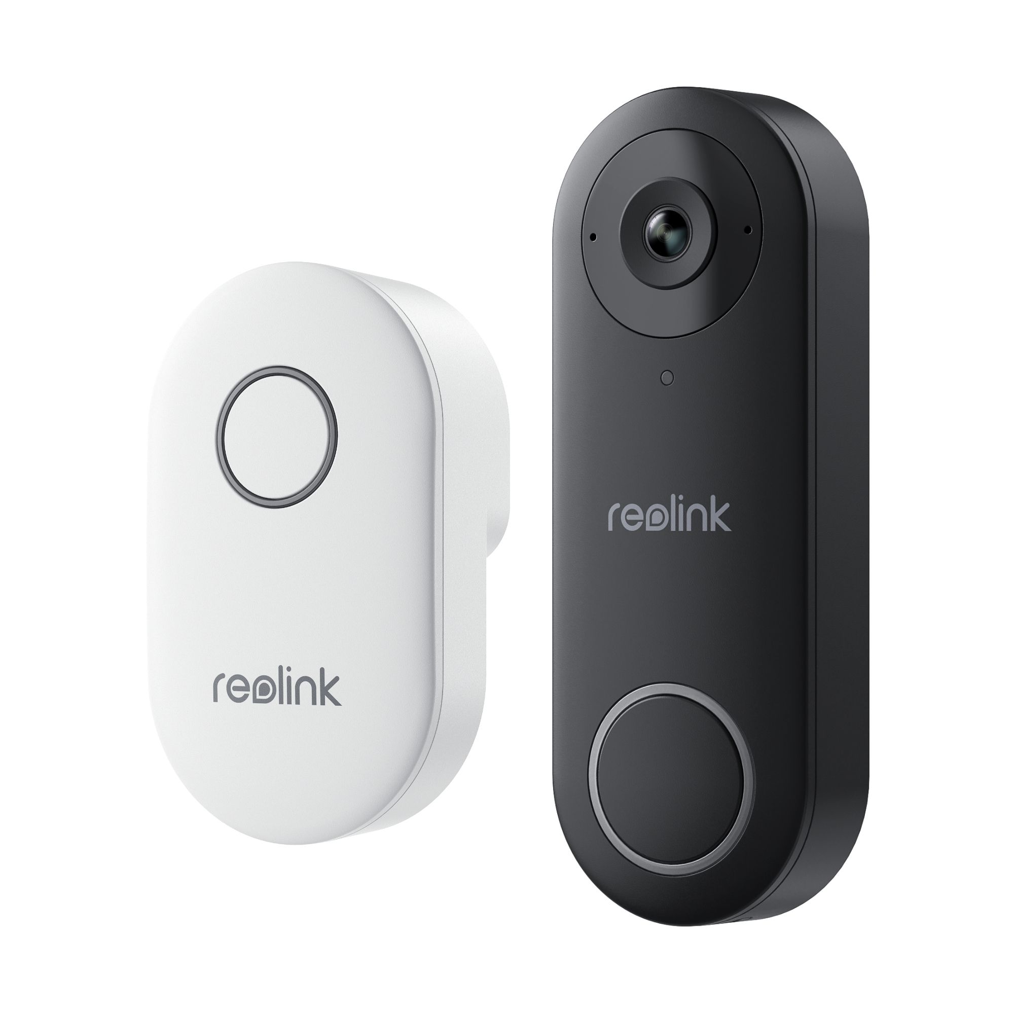 Reolink D340W - 5MP WiFi Video Doorbell - Black/White - 2-Way Audio - Person Detection - IP65