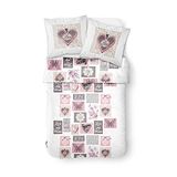 Today HC3 Love My Home Dekbedovertrek 240 x 220 cm + 2 kussenslopen 63 x 63 cm, polyester, wit, roze