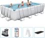 Bestway Power Steel Piscine - 549x274x122 cm - Rectangulaire - Avec pompe-filtre + accessoires