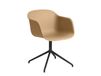 Muuto Fiber fauteuil avec base pivotante ocre-noir