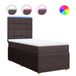 VidaXL Boxspringbed met matras, donkerbruin, 90x200 cm, gestoffeerd