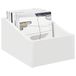 vidaXL Boîte pour disques vinyles Blanc Bois traité 23 x 33 x 16 cm