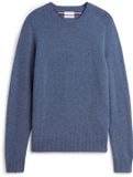 Tommy Hilfiger Herren Pullover Lammwolle Rundhals Hellblau