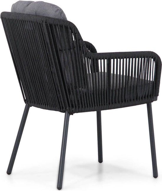 Santika Tendenza/Palta 180 cm dining tuinset 5-delig - Grijs-antraciet - 4 zitplekken - Wicker