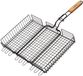 Maestro MR-1001 Dubbel BBQ-grillrooster Mand grillable (acier avec revêtement en téflon, 40x30cm)
