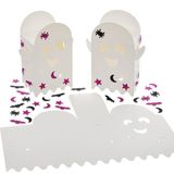 Baker Ross FN606 Spooklantaarnkits – Pakket van 5, leuke Halloween-knutselsets voor kinderen, ideaal voor feestversieringen en seizoensdecoraties