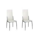 VidaXL Eetkamerstoelen 2 stuks Kunstleer Wit