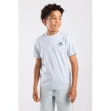 America Today T-shirt met backprint - lichtblauw