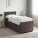 Maison Exclusive - Lit Boxspring avec matelas marron foncé 90 x 190 cm tissu