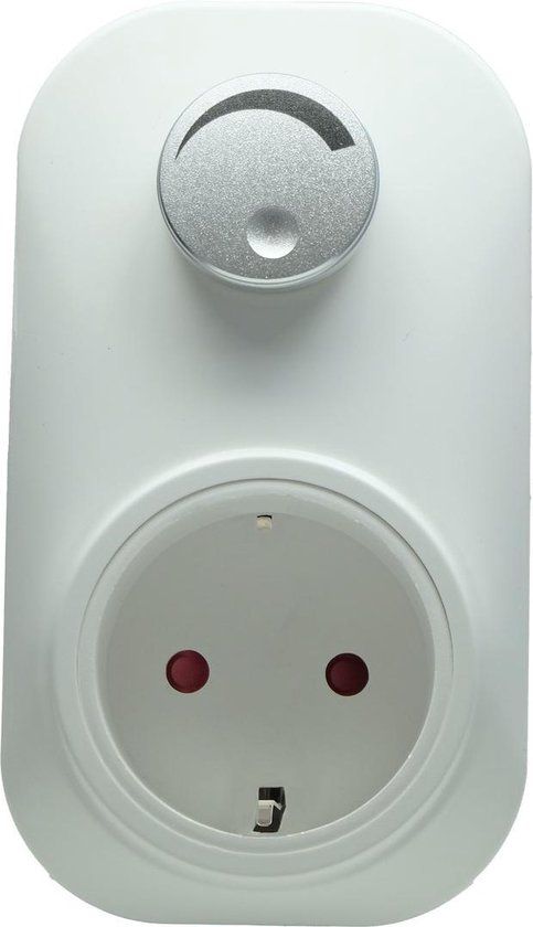 Tradim 6601 LED Stekker Dimmer - Wit - Met Randaarde - 200W