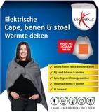 Lucovitaal Elektrische Cape, benen & stoel Warmte Deken - Fleece - Eenpersoons - 100x70cm