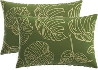 vidaXL - Kussensloop - 2 stuks - HEERLEN - Bladontwerp - 30 x 50 cm - Polyester