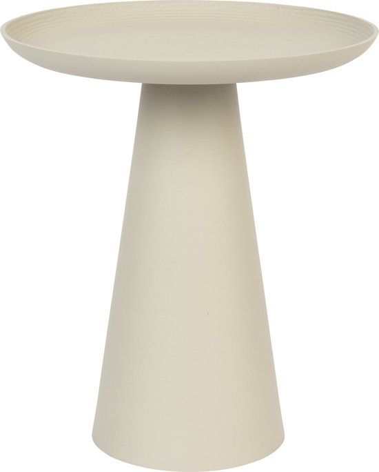 Housecraft Living Ringar - Bijzettafel - Rond - Metaal - 39,5 cm - Wit