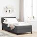 Maison Exclusive - Boxspringbed met hoofdeinde, donkergrijs, 90 x 200 cm, gestoffeerd