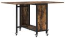 PB Table à manger pliable avec roulettes 130 x 80 x 76,5 cm acier
