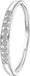 Lucardi Dames Ring met 9 diamanten 0,02ct - Ring - Cadeau - 14 Karaat Goud - Witgoud