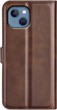 Casecentive Leren Wallet case met sluiting iPhone 14 Pro Max donkerbruin